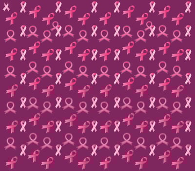 Set of pink ribbon, breast cancer awareness symbol vector
