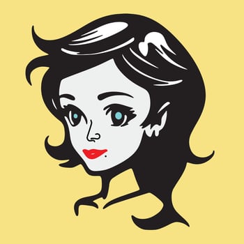 Cute Girl Illustration vector
