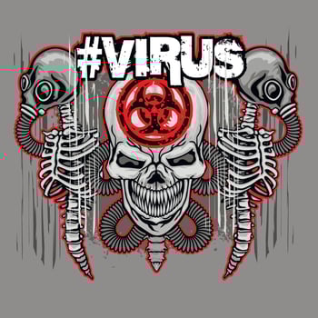 Gothic sign with skull, grunge vintage design t shirts vector