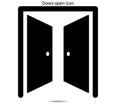 Doors open icon vector