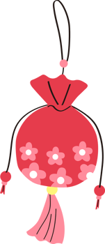 a red fragrant sachets png