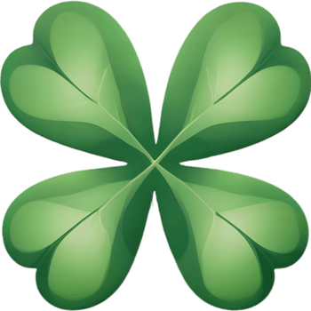a cute Clover's leaf icon. AI-Generated. png