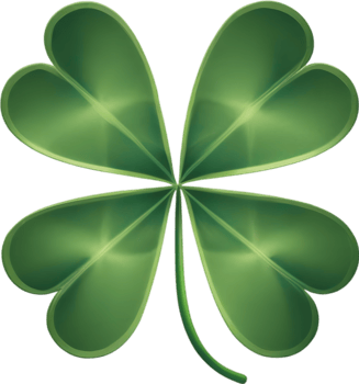 a cute Clover's leaf icon. AI-Generated. png