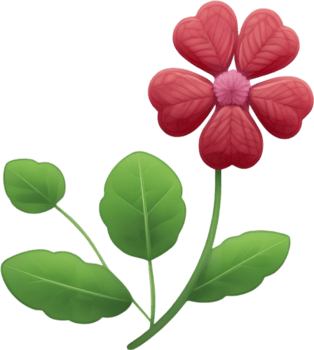 a cute Clover's leaf icon. AI-Generated. png
