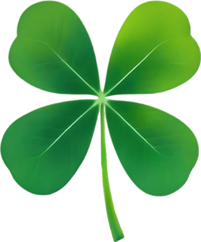 a cute Clover's leaf icon. AI-Generated. png