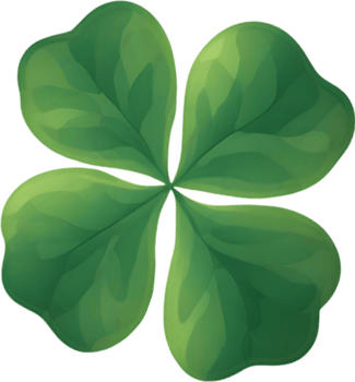 a cute Clover's leaf icon. AI-Generated. png