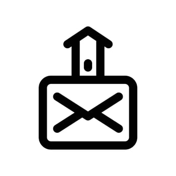send email icon. line icon for your website, mobile, presentation, and logo design. vector