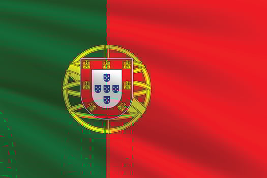 National Flag of Portugal. Portugal Flag. Waving Portugal flag. vector