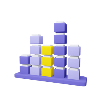 Chart on isolated. 3D Infographics png