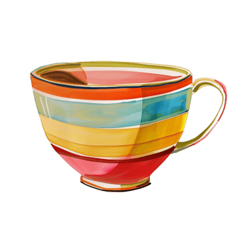 Energizing Your Day with colorful Cups png