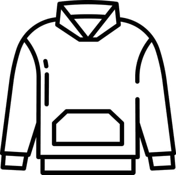 Hoodie outline illustration vector
