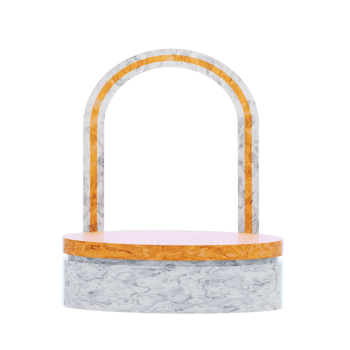 White Podium Aesthetic 3D Icon png