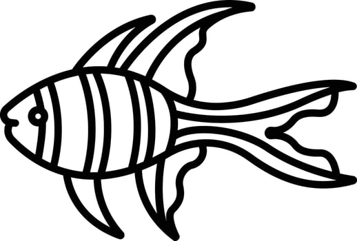 cardinalfish outline illustration vector