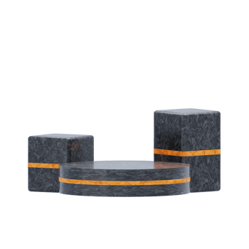 Black Podium Aesthetic 3D Icon png