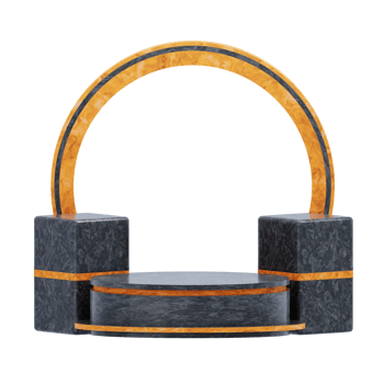 Black Podium Aesthetic 3D Icon png