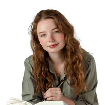 Young Student portrait transparent background png