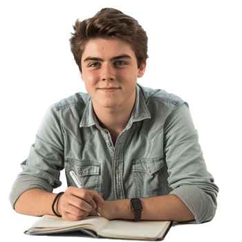 Young Student portrait transparent background png