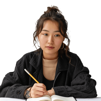Young Student portrait transparent background png