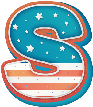 USA Alphabet Lettering S png