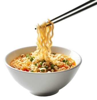 instant noodle isolated on transparent background png