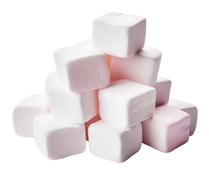 marshmallows isolated on transparent background png