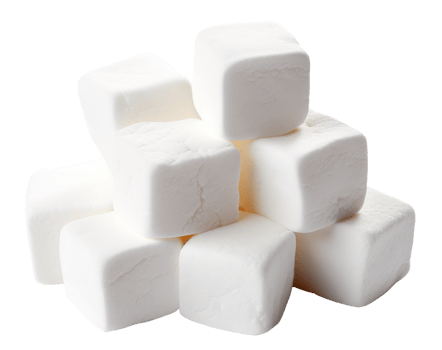 marshmallows isolated on transparent background png