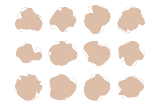 Blobs Fluid Liquid Shapes symbol pictogram visual illustration Set vector