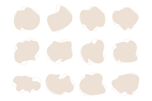 Blobs Fluid Liquid Shapes symbol pictogram visual illustration Set vector
