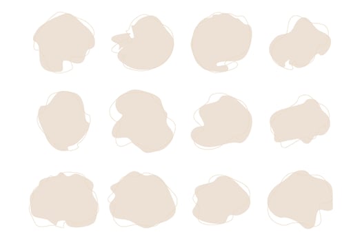Blobs Fluid Liquid Shapes symbol pictogram visual illustration Set vector