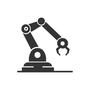 robot arm icon isolated on transparent background png