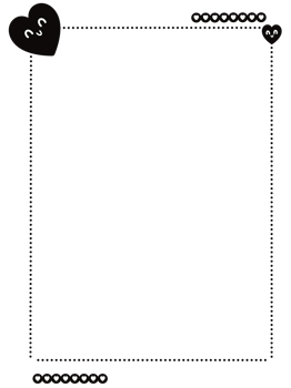 black and white cute frame png