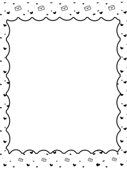 black and white cute frame png