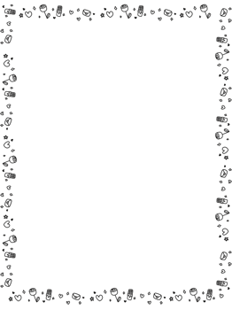 black and white cute frame png