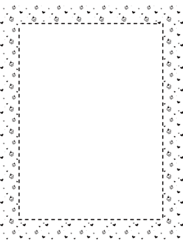 black and white cute frame png