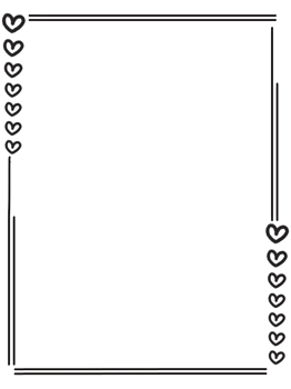black and white cute frame png