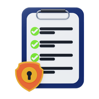 Privacy Policy 3D Icon. Security Policy 3D Icon png