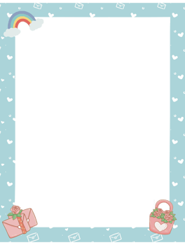 Cute pastel colors frame png