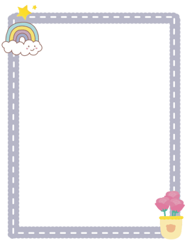Cute pastel colors frame png
