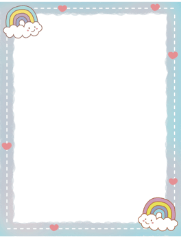 Cute pastel colors frame png