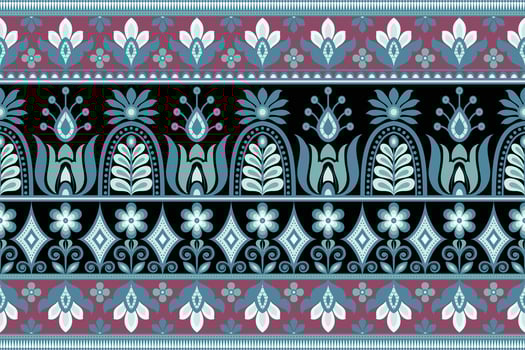 Seamless pattern background Geometric ethnic oriental ikat seamless pattern traditional Design for background, carpet, wallpaper, clothing, wrapping, Batik, fabric, illustration embroidery. vector