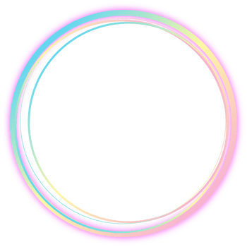 Circle neon abstract element png