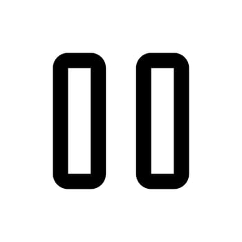 Pause icon for uiux, web, app, infographic, etc vector