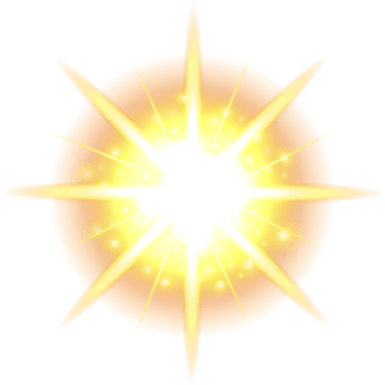 Golden transparent light lens flares png