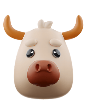 3D Illustration Ox Head png