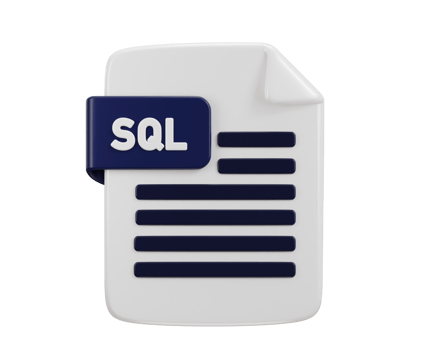 sql programing language file format icon 3d rendering illustration png