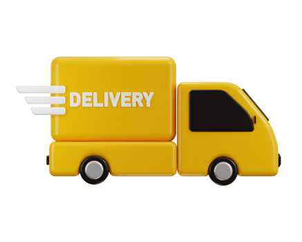 fast delivery truck with cardboard icon 3d rendering illustration concept of fast delivery icon png