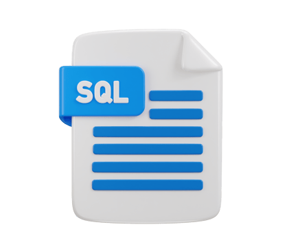 sql programing language file format icon 3d rendering illustration png