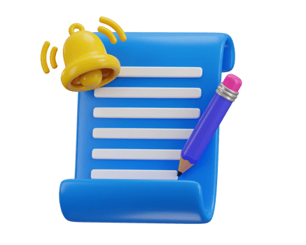 Paper and pencil icon 3d render concept of education icon illustration png