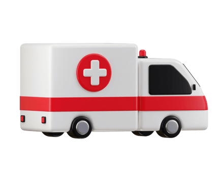 Medical ambulance vehicle icon 3d rendering illustration png