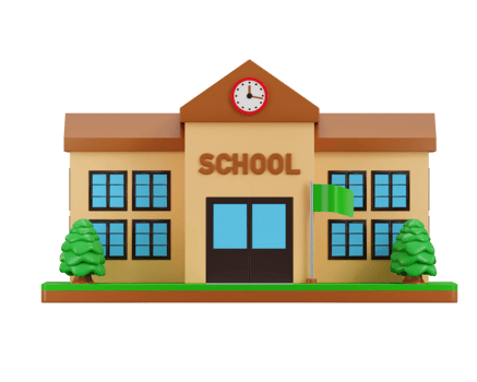 school icon 3d render concept of education icon illustration png
